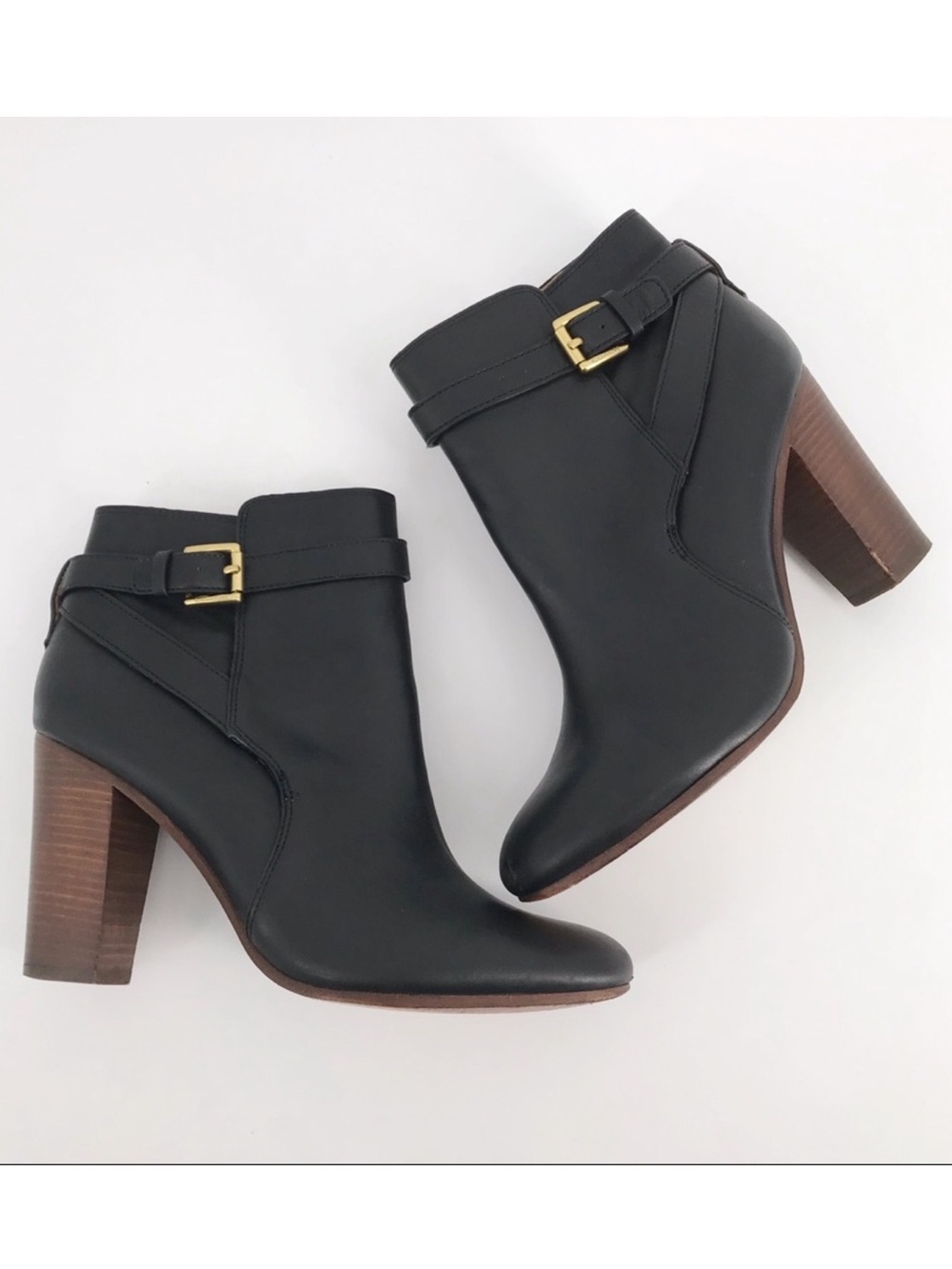 Coach Black Leather Tulah Ankle Boots Sz 11B